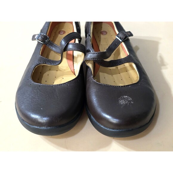 Clarks Unstructured Women's Sz 11M Shoes Brown Leather Comfort Mary Jane Loafer - Picture 5 of 10